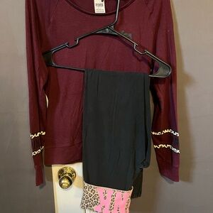PINK Leopard Print Pajama Set